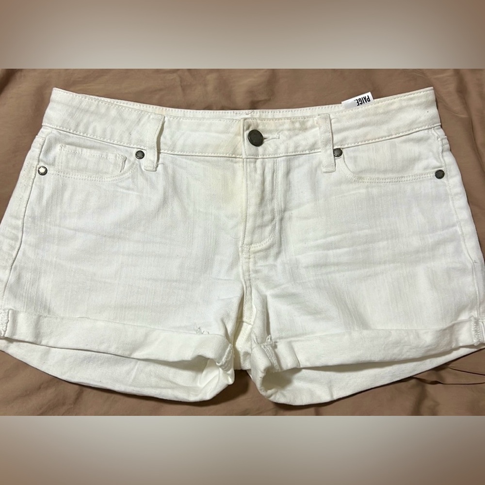 Paige white jeans shorts size 27 women